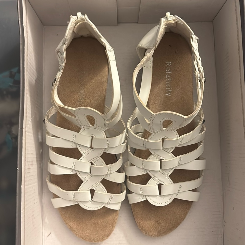 Relativity White Sandals